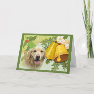 Golden Retriever Christmas Card Bells