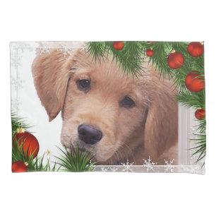 Golden Retriever Christmas - Cute Dog Puppy Pillowcase