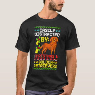 Golden Retriever Christmas Dog Puppies Santa 1 T-Shirt