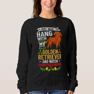 Golden Retriever Christmas Dog Puppies Santa Sweatshirt