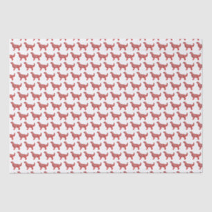 Golden Retriever Christmas Dog Silhouette White Tissue Paper
