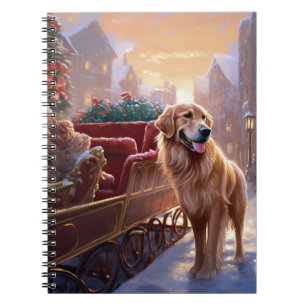 Golden Retriever Christmas Festive Season Notebook