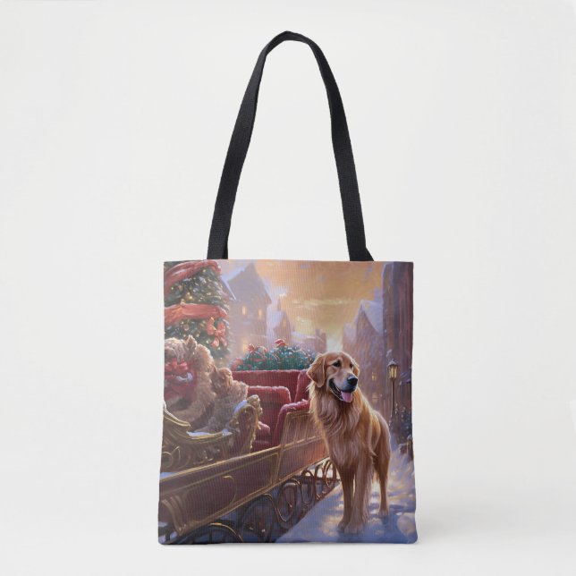 Golden Retriever Christmas Festive Season  Tote Bag (Front)