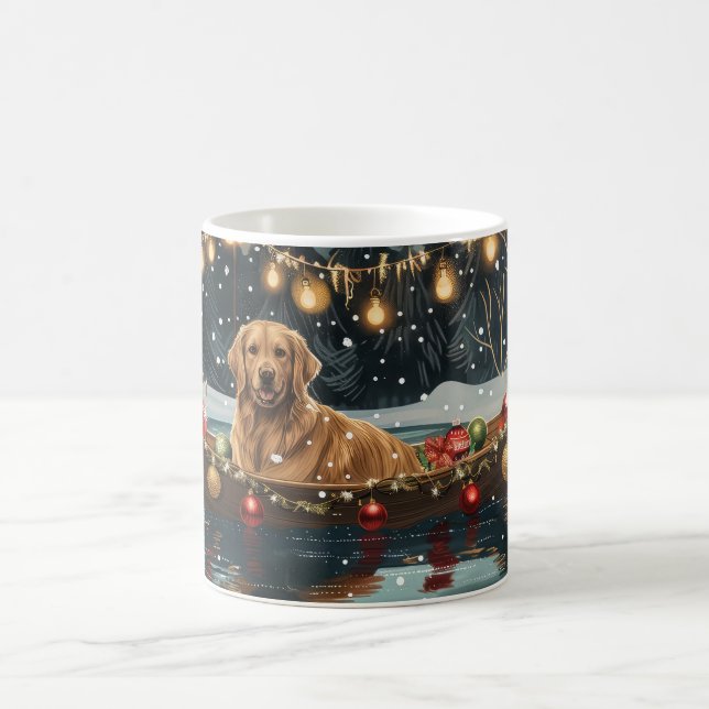 Golden Retriever Christmas Festive Voyage  Coffee Mug (Center)