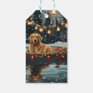 Golden Retriever Christmas Festive Voyage Gift Tags