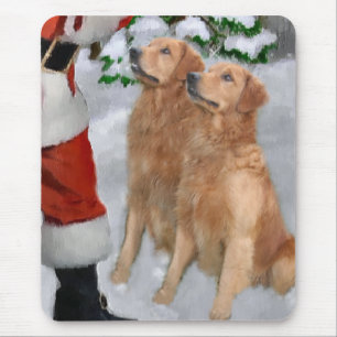 Golden Retriever Christmas Gifts Mouse Pad