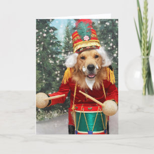 Golden Retriever Christmas Holiday Drummer Boy