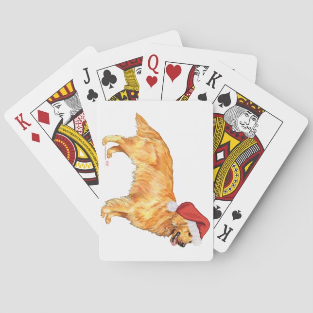 Golden Retriever Christmas Playing Cards (Back)