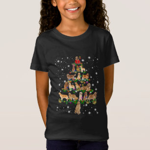 Golden Retriever Christmas Tree Covered By Flash T-Shirt