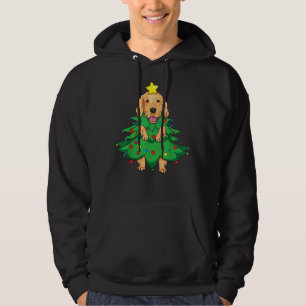 Golden Retriever Christmas Tree Funny Mum Dad Dog Hoodie