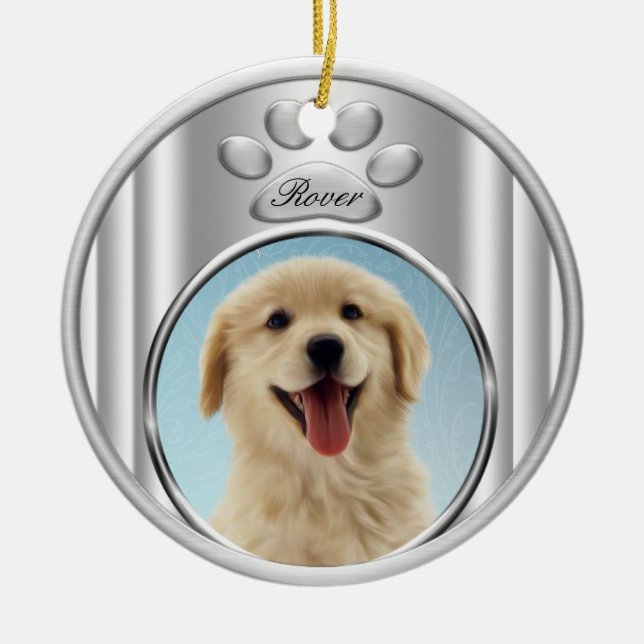 Golden Retriever Christmas Tree Ornaments (Front)