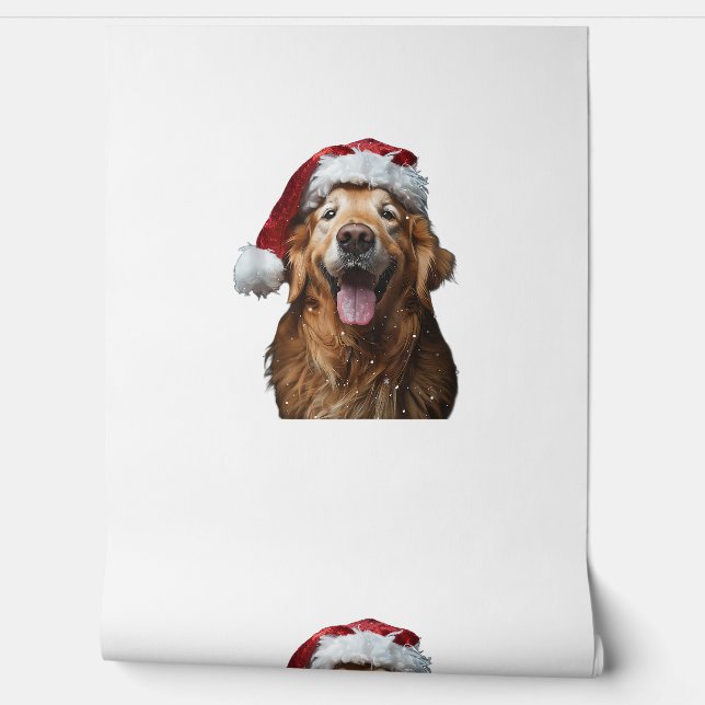 Golden Retriever Christmas  Wallpaper (Unrolling)