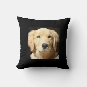 Golden Retriever Closeup Cushion