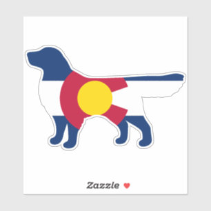 Golden Retriever Colorado Flag