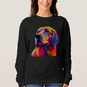 Golden Retriever Colorful Pop Golden Retriever Sweatshirt