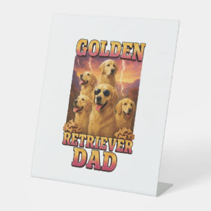 Golden Retriever Copy Copy Copy Pedestal Sign