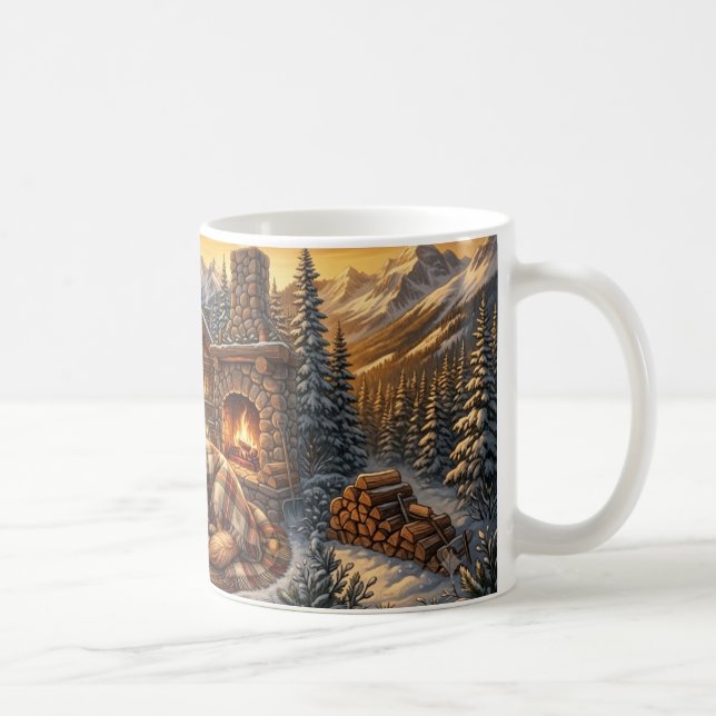 Golden Retriever Cosy Cabin Mug (Right)