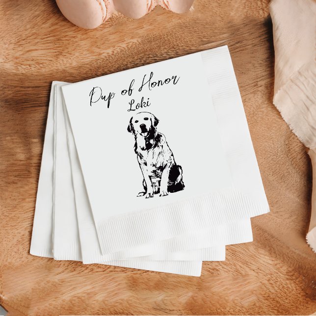 Golden Retriever Custom Cocktail Napkin Pet Napkin (Creator Uploaded)