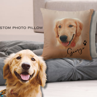 Golden Retriever Custom Dog Photo Image Cushion