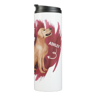 Golden retriever Cute Gift for Dog Dad Dog Mum Thermal Tumbler