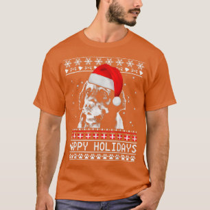 Golden Retriever Cute Happy Holidays Christmas Dog T-Shirt
