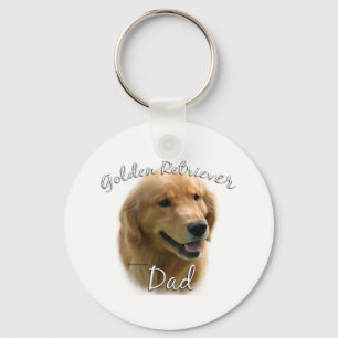 Golden Retriever Dad 2 Key Ring