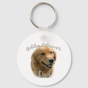 Golden Retriever Dad 2 Key Ring