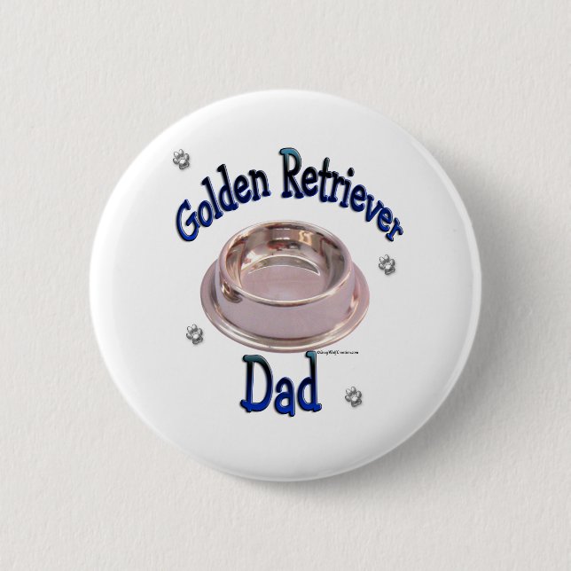 Golden Retriever Dad - Button (Front)