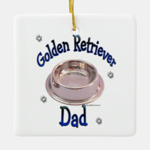 Golden Retriever Dad Ceramic Ornament