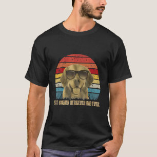 Golden Retriever Dad Dog Owner Sunglasses Vintage T-Shirt