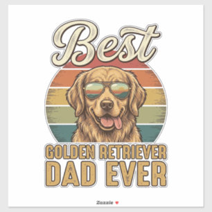 Golden Retriever Dad Ever Vintage Sunset Shirt Des