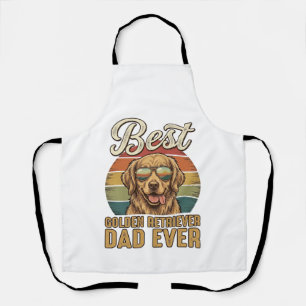 Golden Retriever Dad Ever Vintage Sunset Shirt Des Apron