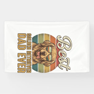 Golden Retriever Dad Ever Vintage Sunset Shirt Des Banner