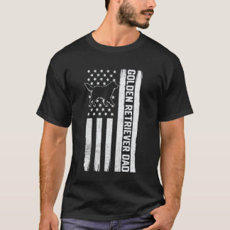 Golden Retriever Dad Golden Dog Dad For Men 4th Of T-Shirt