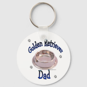 Golden Retriever Dad Keychain