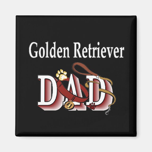 golden retriever dad Magnet (Front)