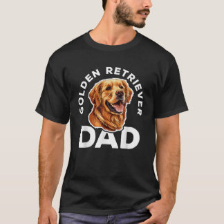 Golden Retriever Dad Men Daddy Dog Lover Fathers D T-Shirt