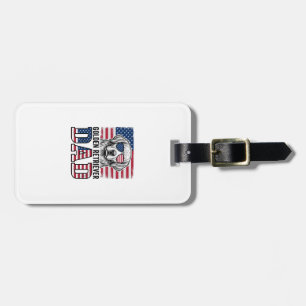 Golden Retriever Dad Patriotic Vintage Dog Shirt_1 Luggage Tag