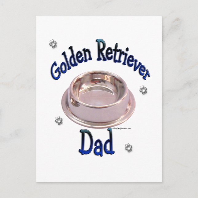Golden Retriever Dad Postcard (Front)