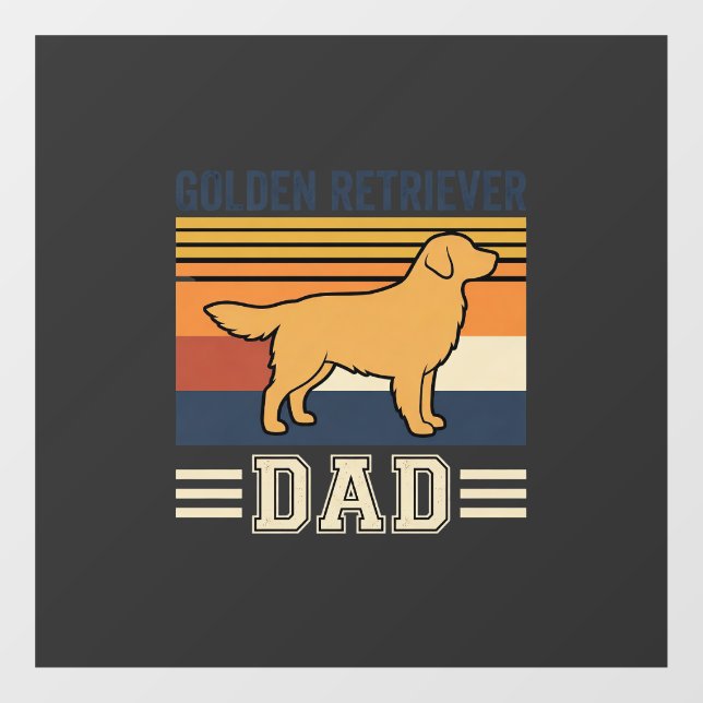 Golden Retriever Dad Retro Dog (Sheet)