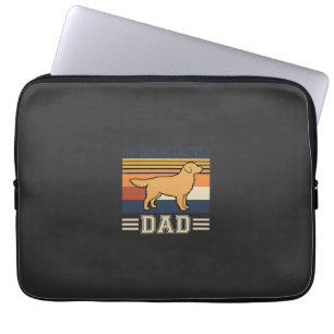 Golden Retriever Dad Retro Dog Laptop Sleeve