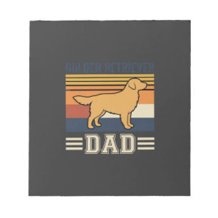Golden Retriever Dad Retro Dog Notepad