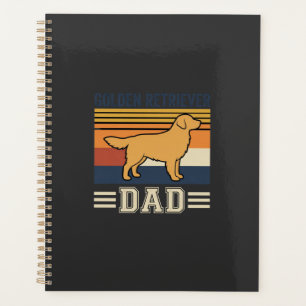 Golden Retriever Dad Retro Dog Planner