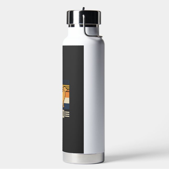 Golden Retriever Dad Retro Dog Water Bottle (Left)
