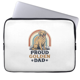 Golden Retriever Dad Shirt Vintage Dog Father Gift Laptop Sleeve