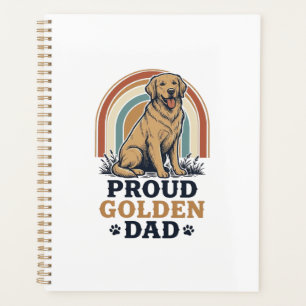 Golden Retriever Dad Shirt Vintage Dog Father Gift Planner