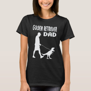 Golden Retriever Dad Trex Dinosaur Dog Owners 1 T-Shirt