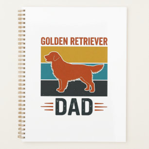 Golden Retriever Dad Vintage Dog Lover Vector Desi Planner