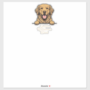 Golden Retriever Dad Vintage Engraving