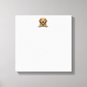 Golden Retriever Dad Vintage Engraving Canvas Print